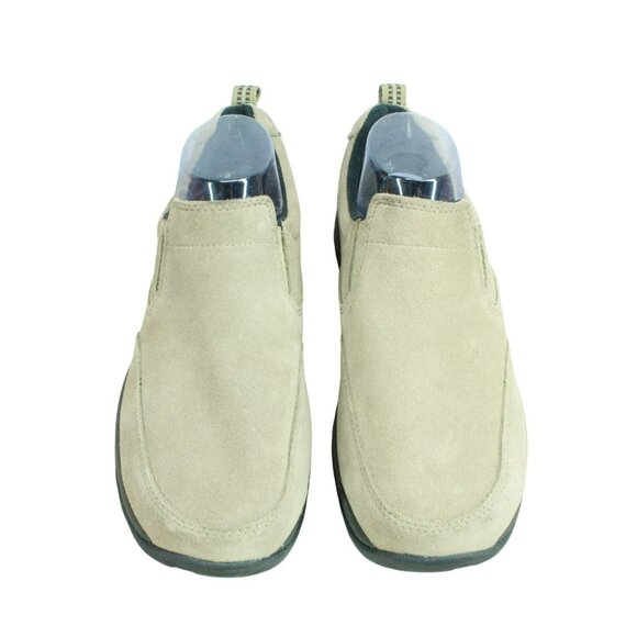 LL Bean Tan Suede Slip On Moccasin Casual Loafer Clog Shoes Size 9.5 M - Picture 5 of 9